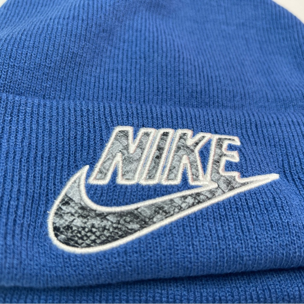 Supreme x Nike Snakeskin Beanie 'Blue' - Picture 3 of 13